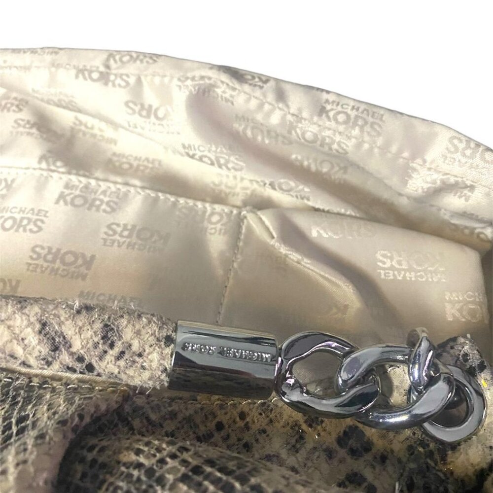 MICHAEL KORS - Python Slouchy Leather Top Handle … - image 4